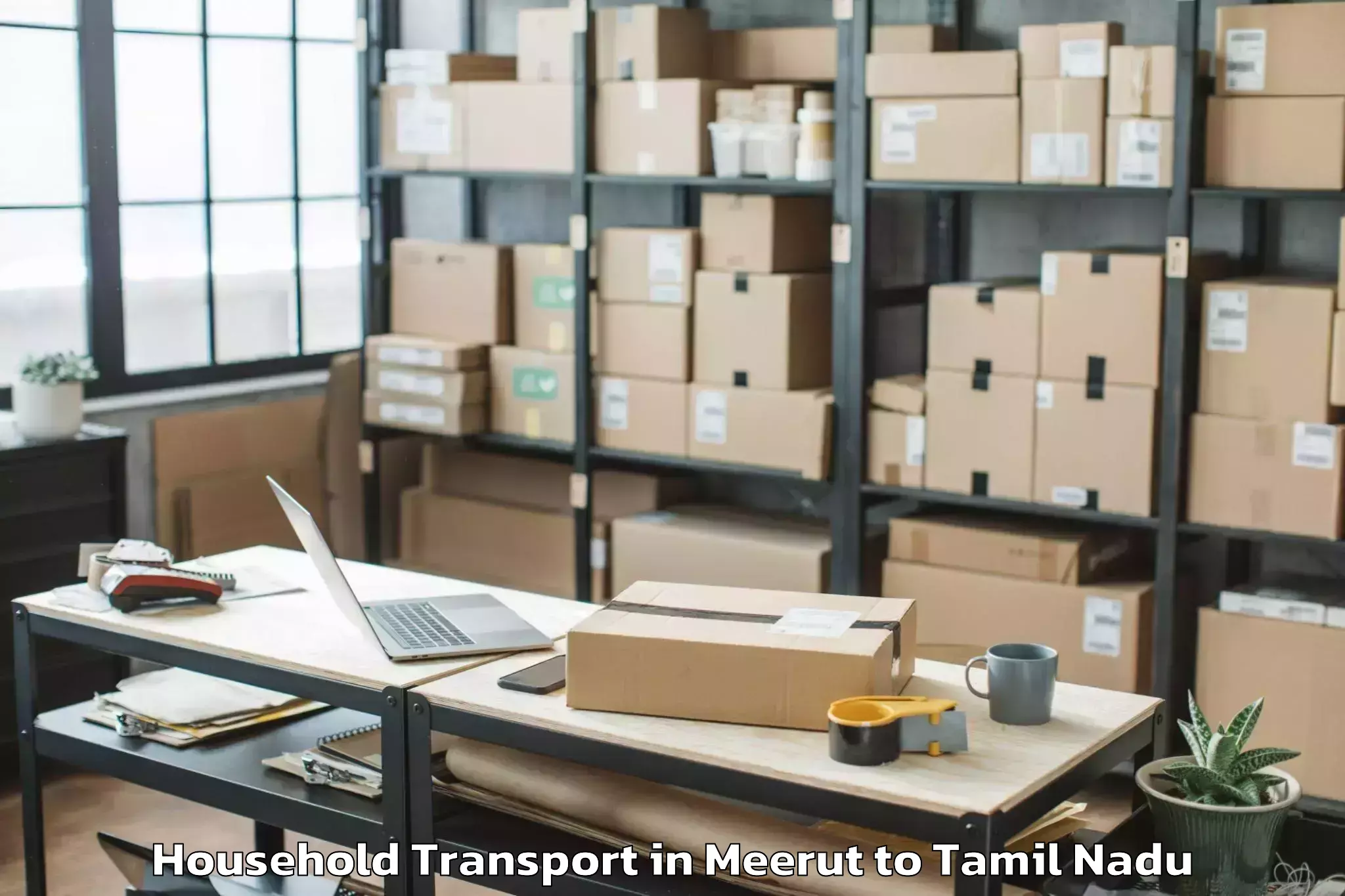 Hassle-Free Meerut to Thiruvadanai Household Transport